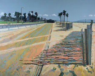 Hek op het strand, Santa Monica, VS, 2002 (olieverf op linnen)