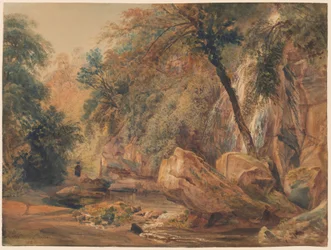 Waterval in de Dingle bij Badger Hall