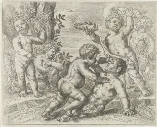 Vechtende putti