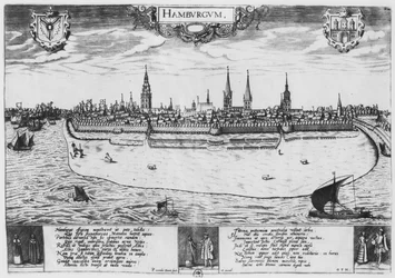 Uitzicht op Hamburg