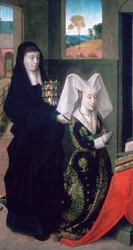 Isabella van Portugal met de heilige Elisabeth, 1457-1460