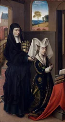 Portret van Isabella van Portugal met Sint Elisabeth