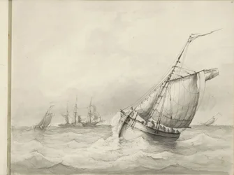 Zeilschepen op zee