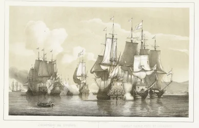 Zeeslag bij Livorno, 1653 (title on object)