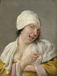 Zien: Een Jonge Vrouw die Wijst (uit de serie Personificaties van de Vijf Zintuigen, ca. 1635-66)