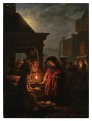 De Groenmarkt in Den Haag bij Nacht