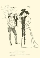 Cartoon door Phil May, uit de jaren 1890