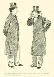 Cartoon door Phil May, uit de jaren 1890