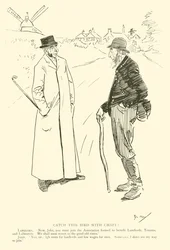 Cartoon door Phil May, uit de jaren 1890