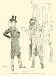 Cartoon door Phil May, uit de jaren 1890
