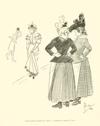Cartoon door Phil May, uit de jaren 1890 (litho)