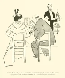 Cartoon door Phil May, uit de jaren 1890
