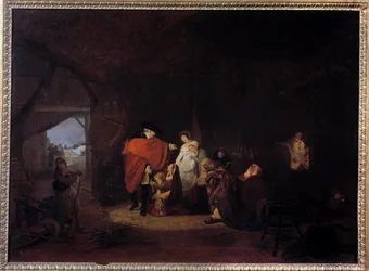 Menselijkheidstrek van Lodewijk XVI: winter 1784 de koning geeft aalmoes aan de inwoners van Versailles