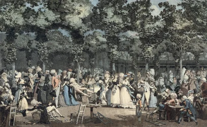 De openbare wandeling in het Palais-Royal