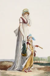 Jonge moeder en kind, 1800