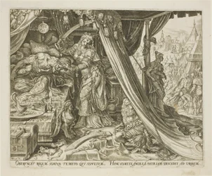 Judith onthoofdt Holofernes, plaat zes uit Het verhaal van Judith en Holofernes