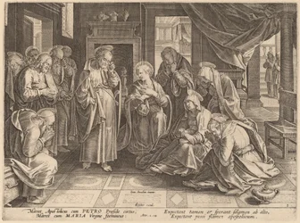 De Ontmoeting van de Apostelen en de Vrouwen in de Bovenkamer