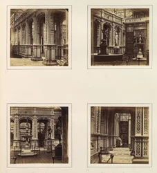 [Façade, Zichten en Ingangsloggia van het Renaissancehof], ca. 1859