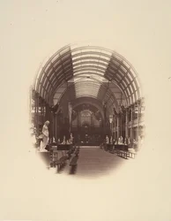 Gezicht in de Centrale Hal, tentoonstelling van kunstschatten, Manchester, 1857.