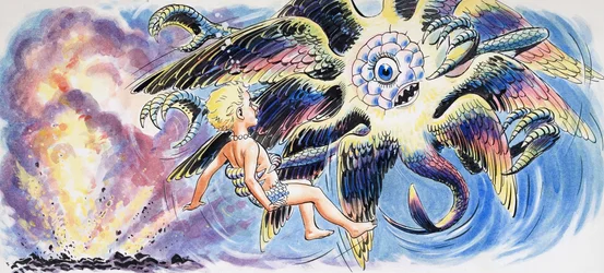 Mythisch monster, illustratie uit 