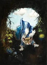 Stadsmuis en plattelandsmuis (gouache op papier)