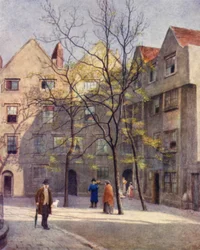 Deel van Barnards Inn, Holborn, 1886