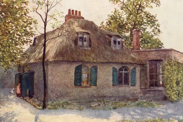 Strohuisje bij Paddington Green, 1895