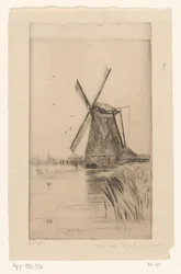 Molen in landschap
