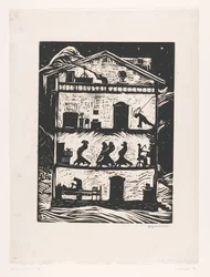 Dwarsdoorsnede van gebouw