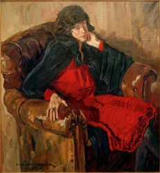 Dame in stoel