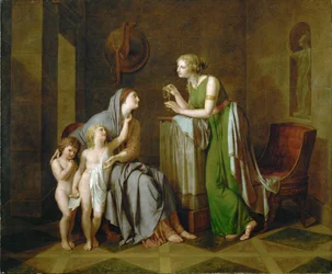 Cornelia, moeder van de Gracchi (olieverf op doek)
