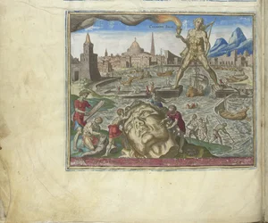 De Kolossus van Rhodos uit de serie De Achtste Wereldwonderen