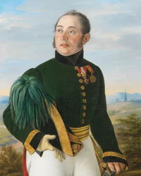 Portret van veldmaarschalk luitenant Friedrich von Spannoghe 1782-1850, 1830
