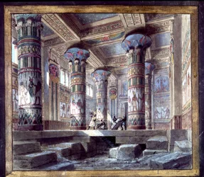 Scenografie van Philippe Chaperon voor de opera Aida van Giuseppe Verdi