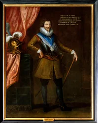 Portret van Philippe de Bethune, broer van Sully, ambassadeur in Rome. Hij draagt de ketting van de Orde van de Heilige Geest. Schilderij toegeschreven aan Philippe De Champaigne