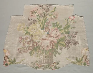 Zijdefragment, Deel van Paneel genaamd Le panier fleuri, 1770