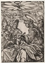 De Heilige Familie met St. Anna en Joachim