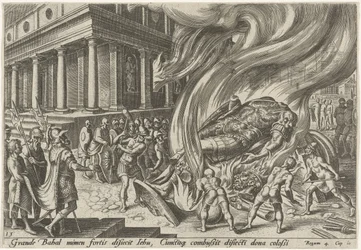 Jehu verwoest de tempel en het beeld van Baal