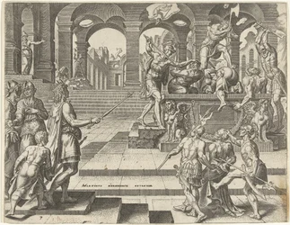 Koning Josia geeft opdracht de priesters van de tempels in Samaria te vermoorden - Geschiedenis van koning Josia (serietitel)