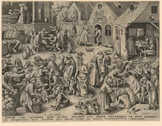 Naastenliefde (Charitas), blad 3 uit de reeks “De zeven deugden”