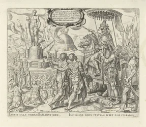Nebukadnessar beschuldigt Sadrach, Mesach en Abednego (Geschiedenis van Sadrach, Mesach en Abednego)
