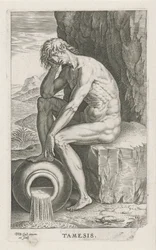 Riviergod Tamesis Rivier- en zeegoden (serie) Semideorum Marinorum amnicorumque sigillariae imagines perelegantes (serie)