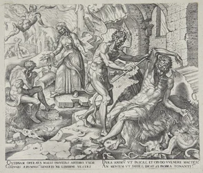 Satan slaat Job met zijn zweren