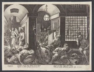 Sint Petrus bevrijd uit de gevangenis door de engel