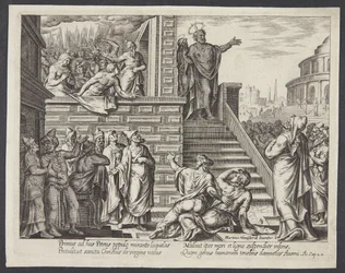 St. Petrus predikend in Jeruzalem