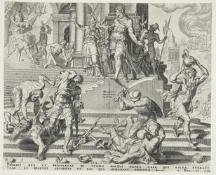 De vernietiging van de tempel van Baäl en de slachting van zijn priesters