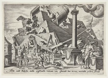 De vernietiging van de Toren van Babel en de verspreiding van de volkeren