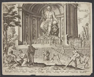 Het standbeeld van Jupiter in Olympia
