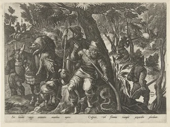 Zwijnenjacht met geweren