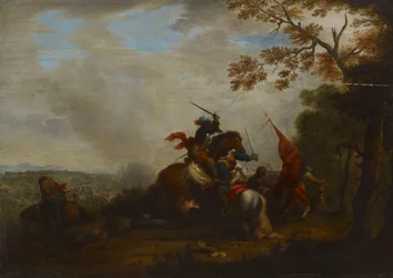 Scène uit een cavaleriegevecht